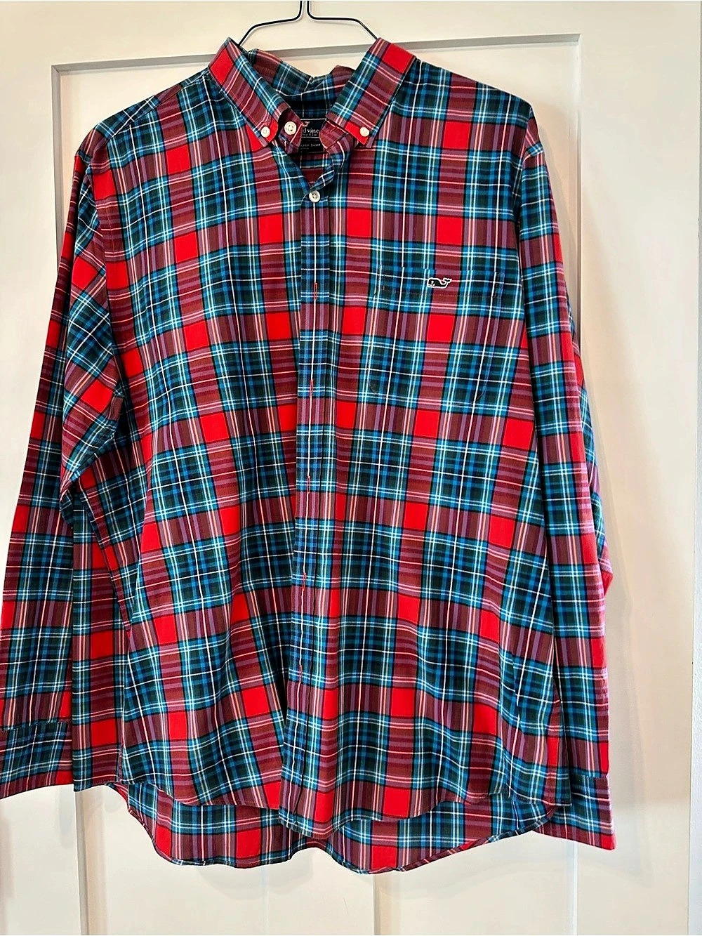 Men’s Vineyard Vines Tucker Shirt Plaid Cotton Size XL